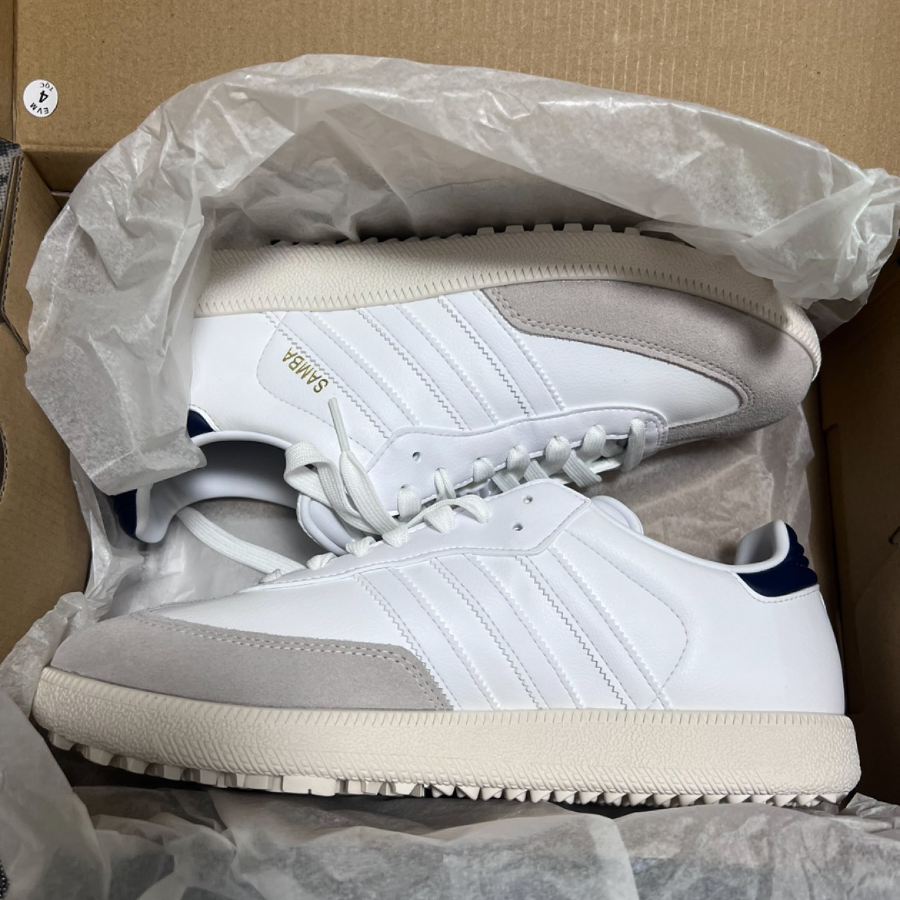 Giày Adidas Samba Spikeless Golf ‘White Collegiate Navy’ IE4870 - Ảnh 3