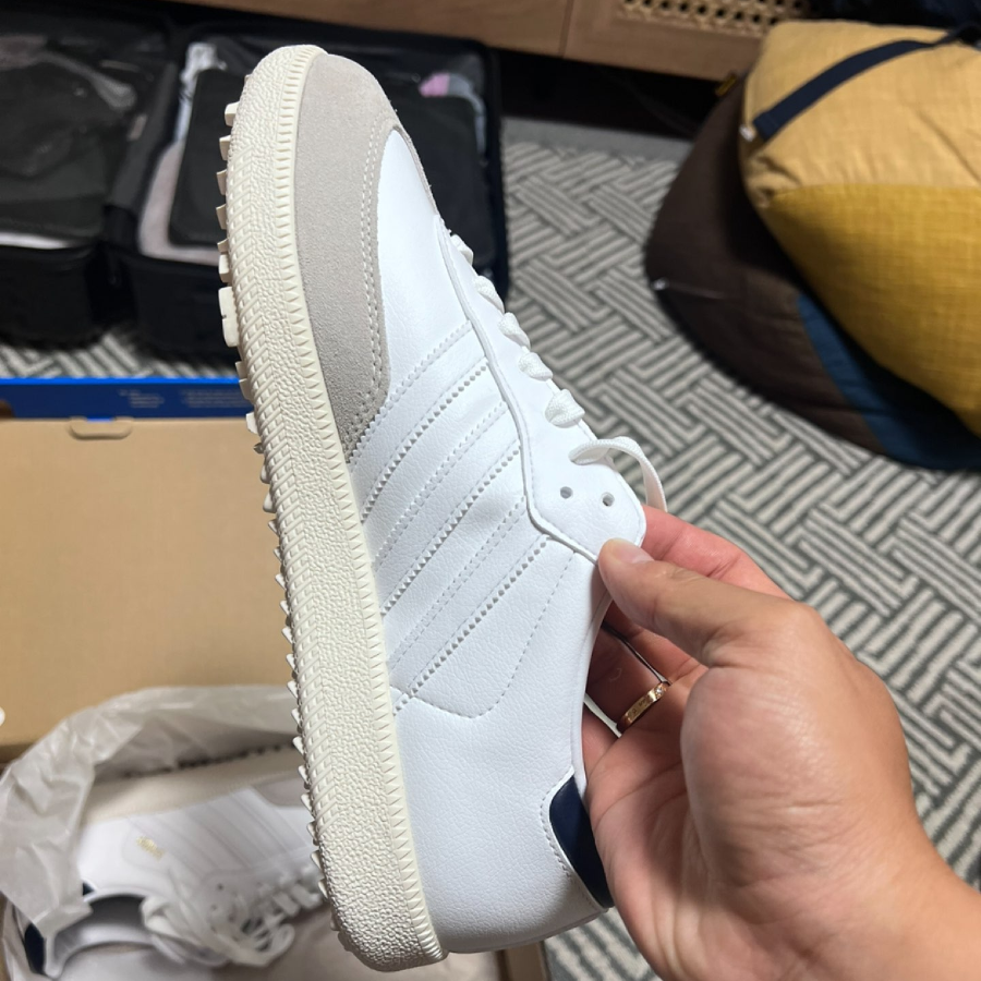Giày Adidas Samba Spikeless Golf ‘White Collegiate Navy’ IE4870 - Ảnh 2