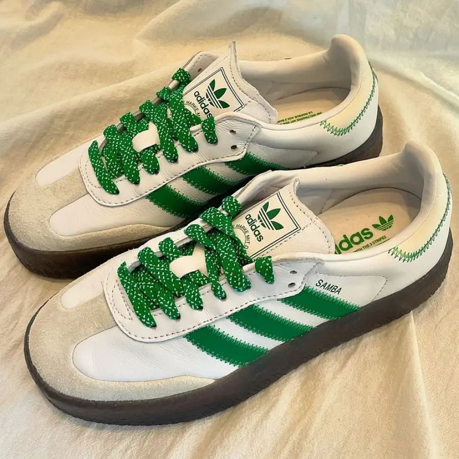 Giày Adidas Samba ‘White Green Gum’ IE9105 - Ảnh 4