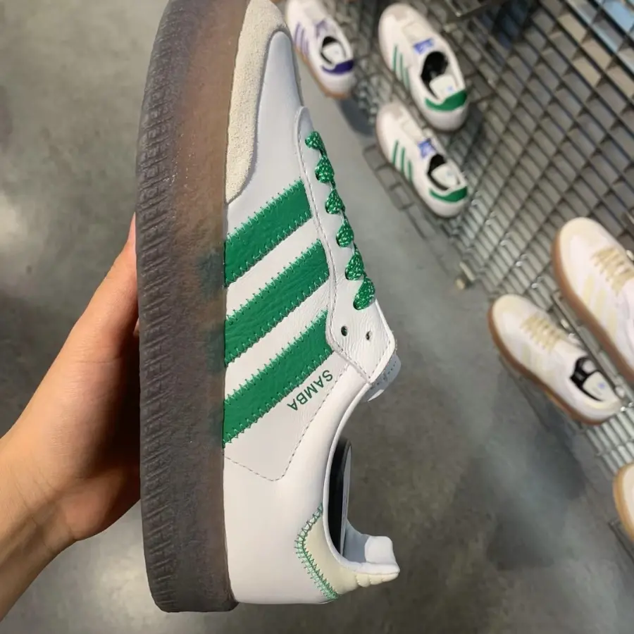 Giày Adidas Samba ‘White Green Gum’ IE9105 - Ảnh 5