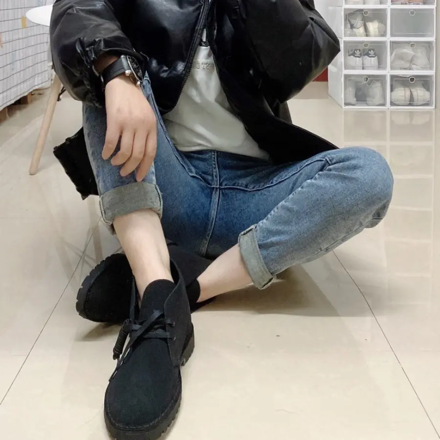 Alternative view of Giày Clarks Desert Rock ‘Black’ 261627057