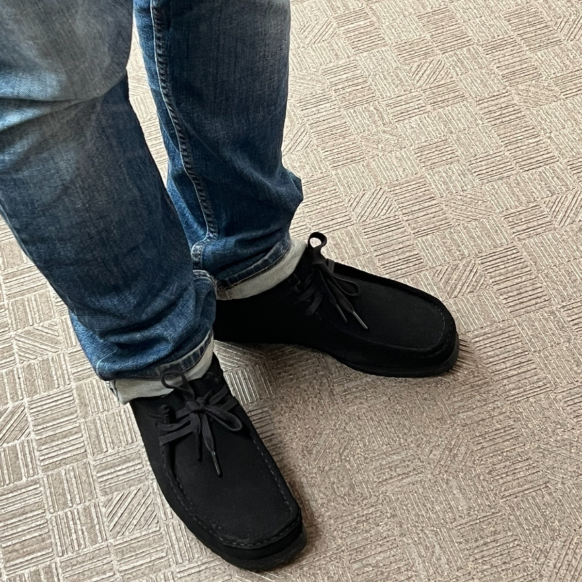 Giày Clarks Originals Men's 'Black Suede Wallabee' 26155519 - Ảnh 9