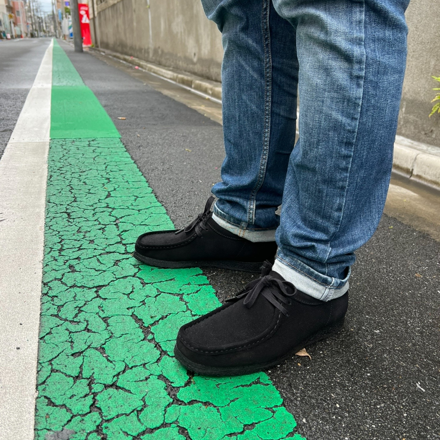 Giày Clarks Originals Men's 'Black Suede Wallabee' 26155519 - Ảnh 7