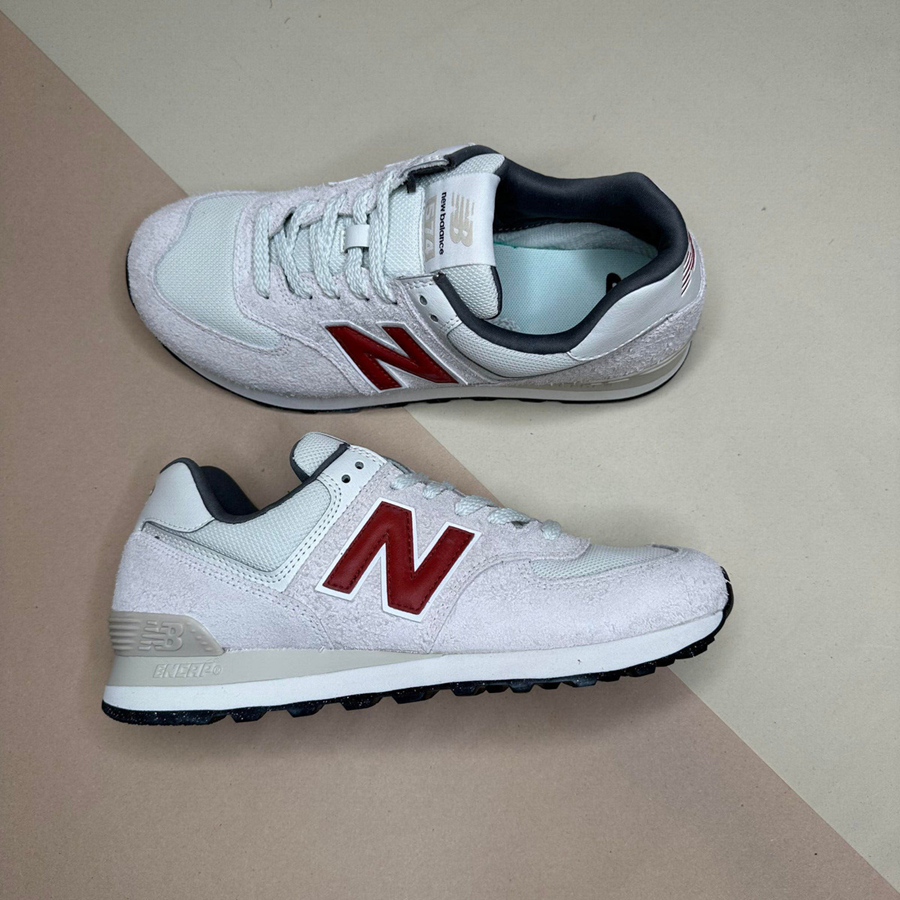 Giày New Balance 574 ‘White Red’ U574SOR - Ảnh 4