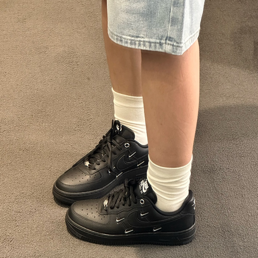 Giày Nike Air Force 1 Low ‘Black Silver ’ HQ1180-001 - Ảnh 3