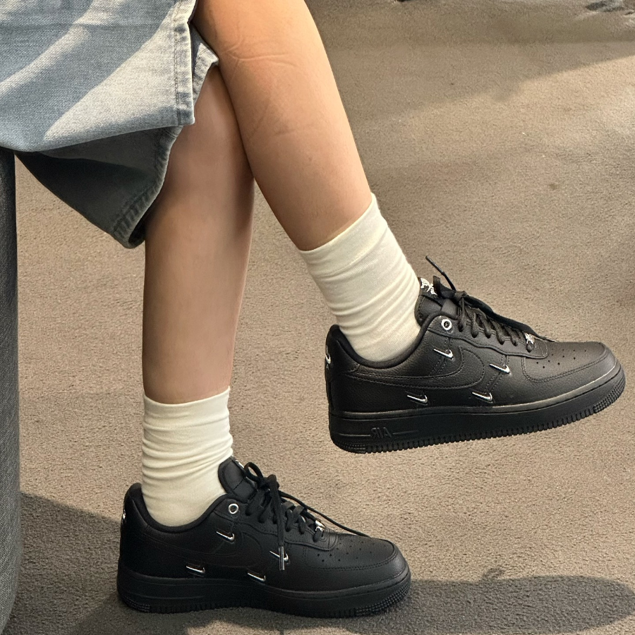 Giày Nike Air Force 1 Low ‘Black Silver ’ HQ1180-001 - Ảnh 4