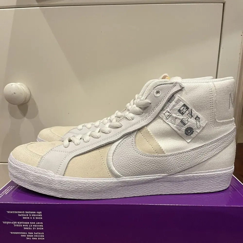 Giày Nike Blazer Mid SB ‘Warning Label’ DZ7587-110 - Ảnh 5
