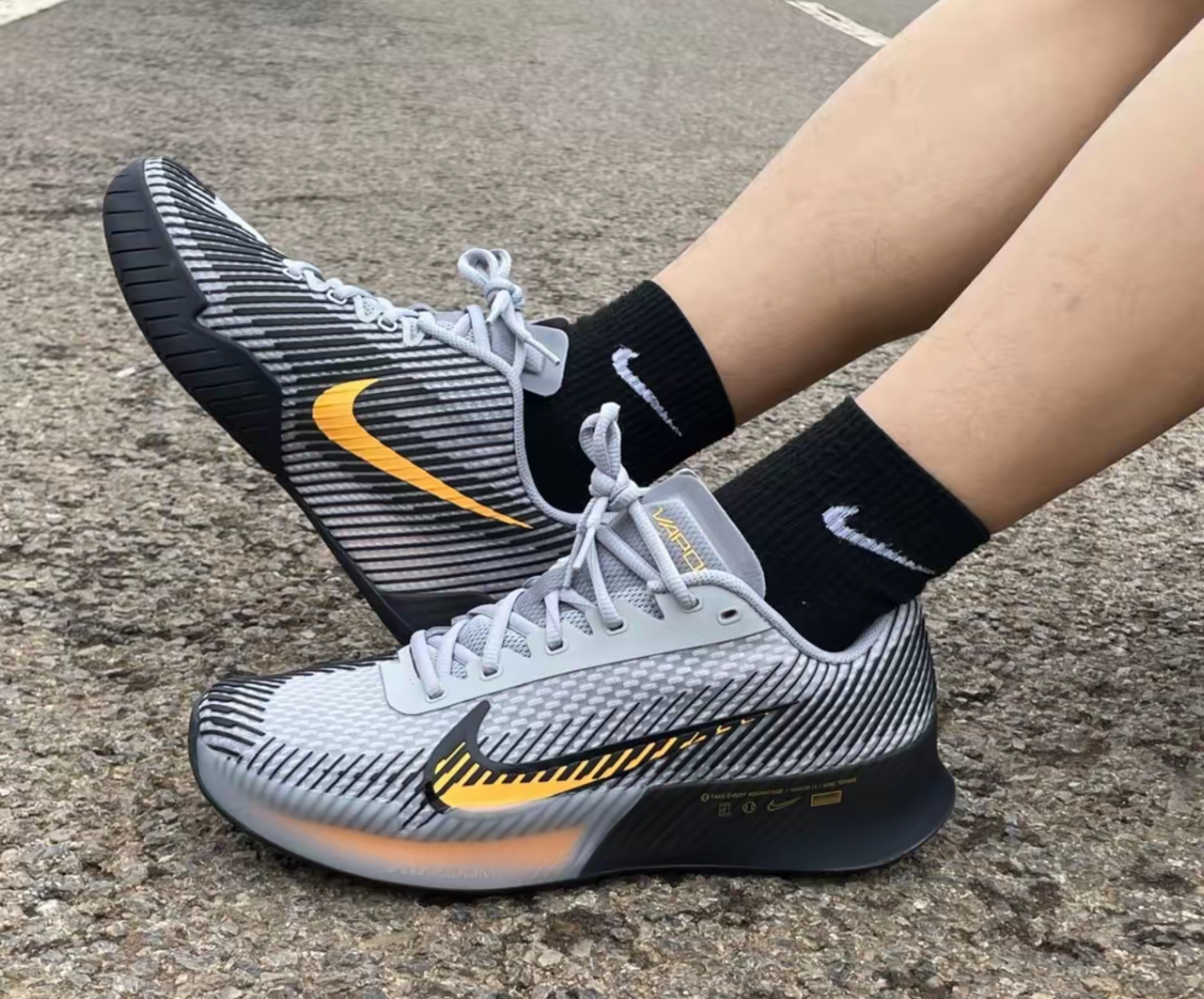 Giày Nike Court Air Zoom Vapor 11 ‘Wolf Grey’ DR6966-004 - Ảnh 9