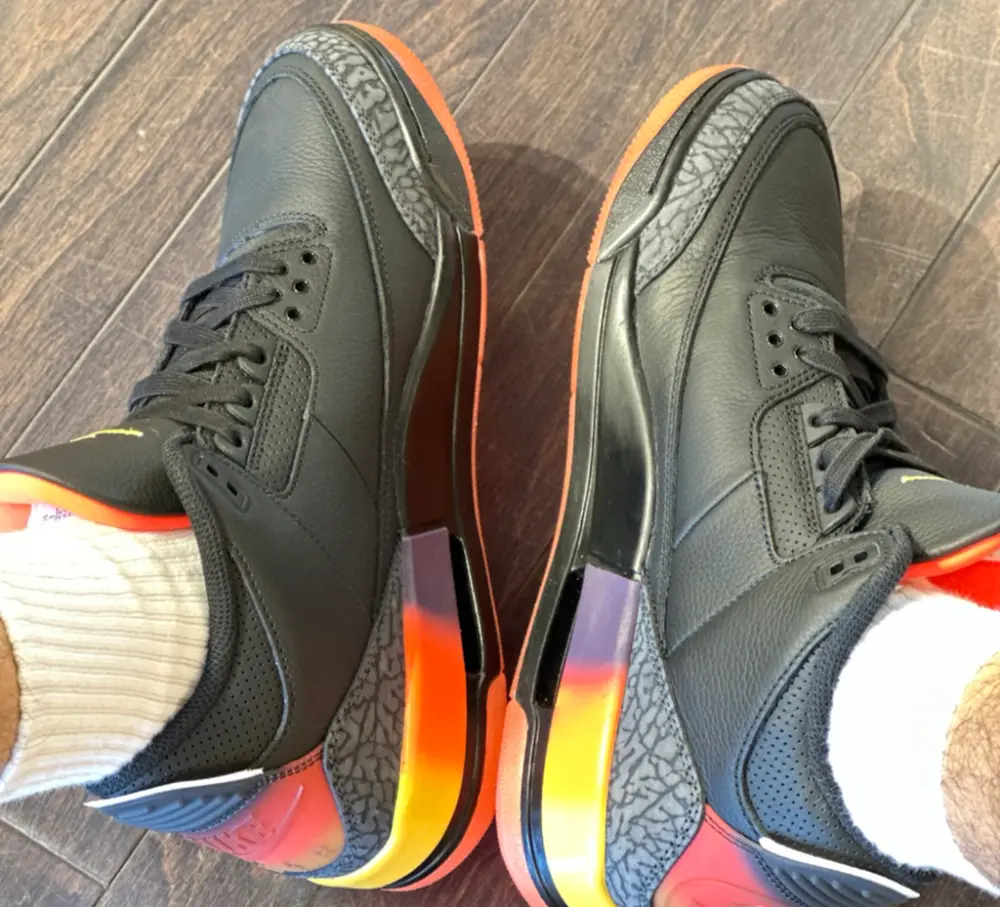 Giày Nike J. Balvin x Air Jordan 3 Retro ‘Rio’ FN0344-001 - Ảnh 4