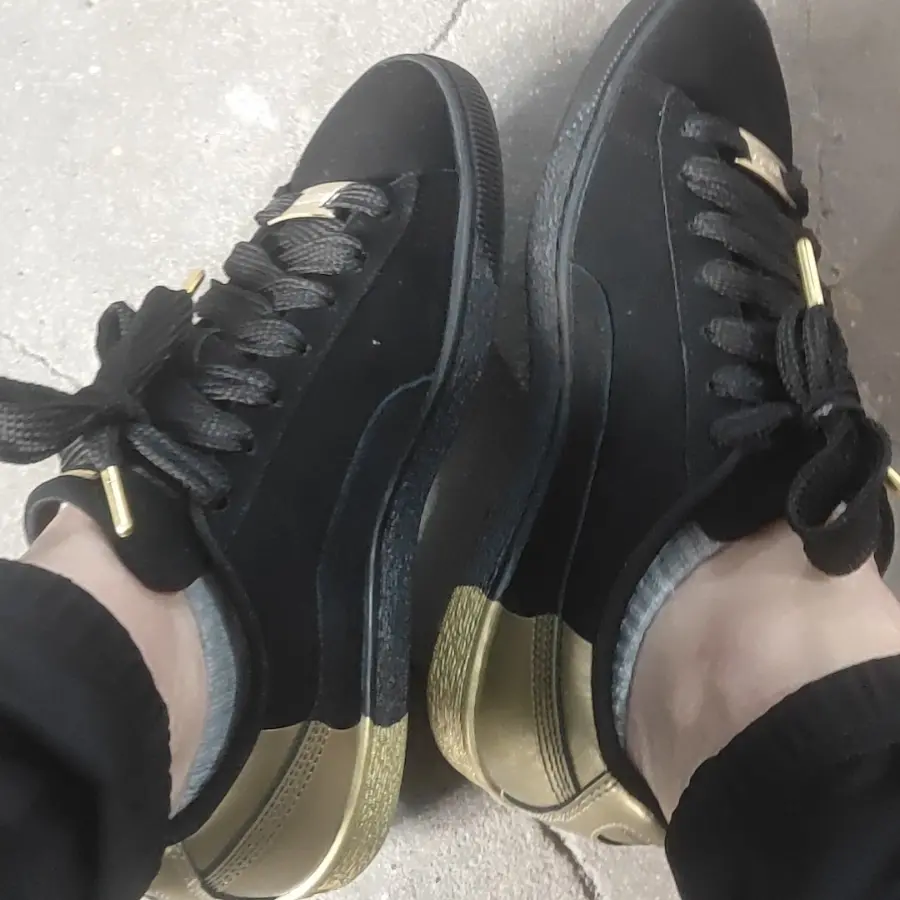Giày Puma Suede Dance Crew 'Black Gold Metallic' 398306-01 - Ảnh 6