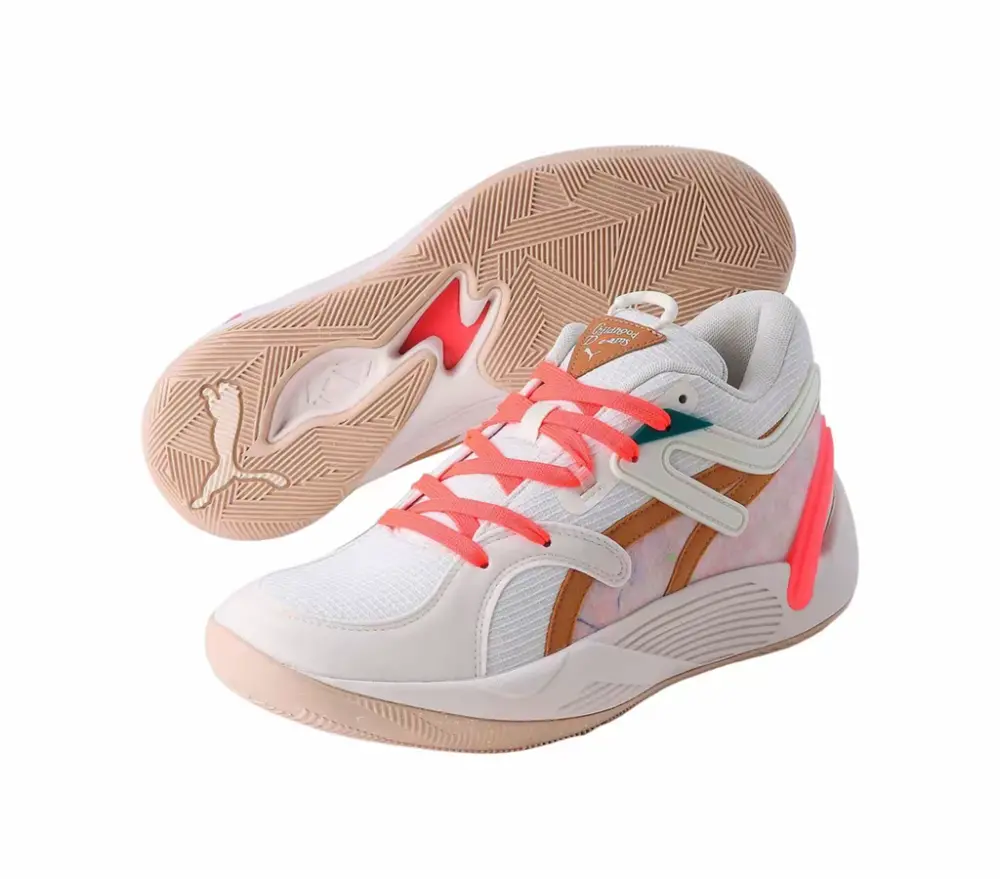 Giày Puma Trinomic Blaze Court x Childhood Dreams ‘White Pink’ 377401-01 - Ảnh 3
