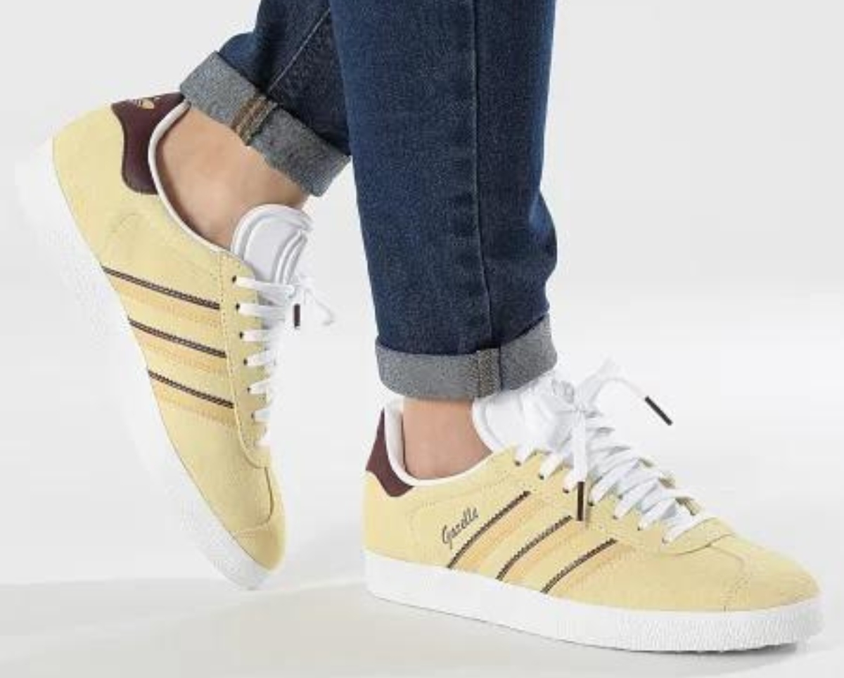 Giày Adidas Gazelle 'Almost Yellow Maroon' IE0443 - Ảnh 3