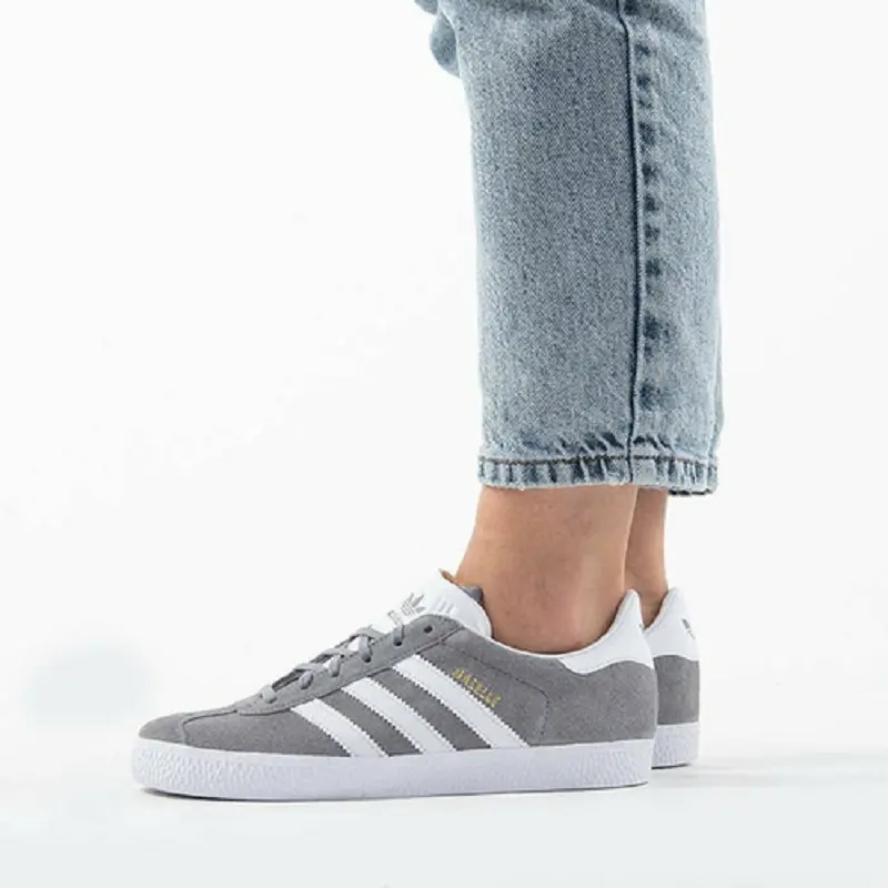 Giày Adidas Gazelle 'Grey Cloud White Gold Metallic' FW0716 - Ảnh 3