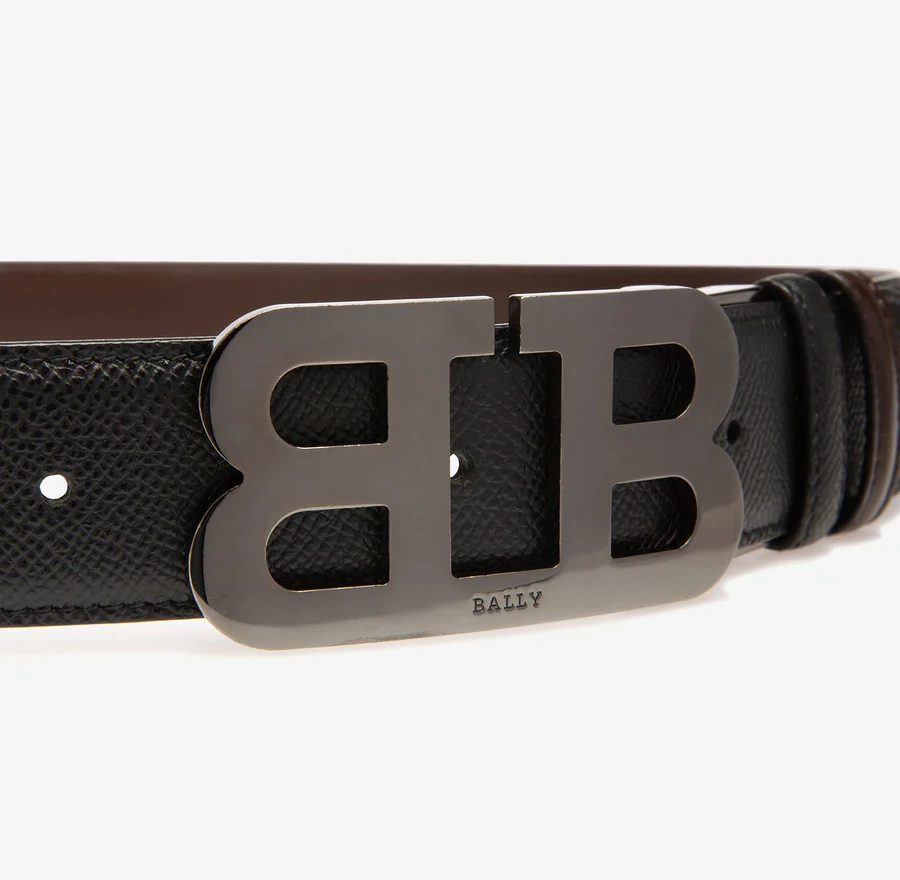 Thắt Lưng Reversible Mirror B Buckle Belt 'Black' 6218749 - Ảnh 2