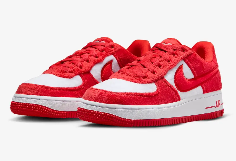 Giày Nike Air Force 1 Low GS ‘Valentine’s Day Fleece’ FZ3552-612 - Ảnh 3