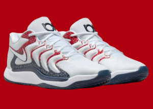 Alternative view of Giày Nike KD 17 USA 'White Red' FJ9487-101