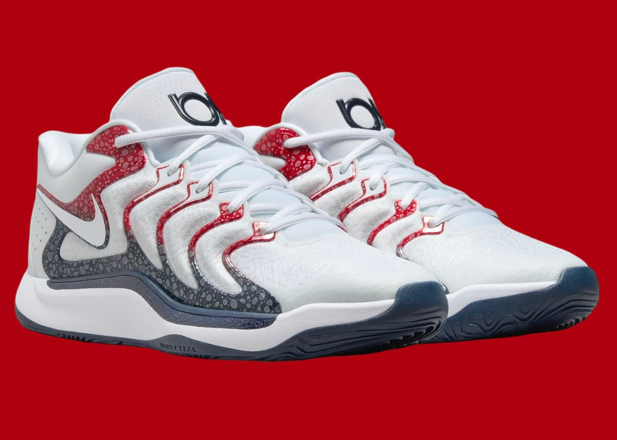 Giày Nike KD 17 USA 'White Red' FJ9487-101 - Ảnh 2