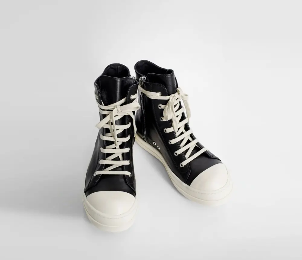 Giày Rick Owens Leather Ramones Sneakers RU21S6890 - Ảnh 5
