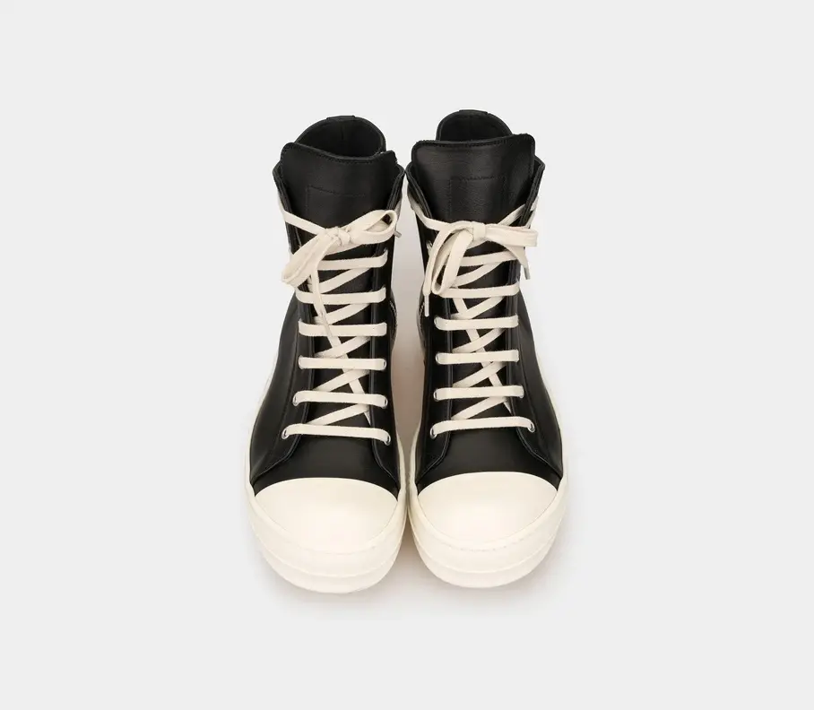 Giày Rick Owens Leather Ramones Sneakers RU21S6890 - Ảnh 6