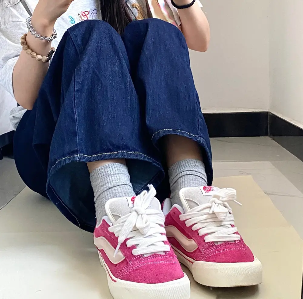 Alternative view of Giày Vans Knu Skool Retro ‘Pink True White’ VN0009QCBJ1