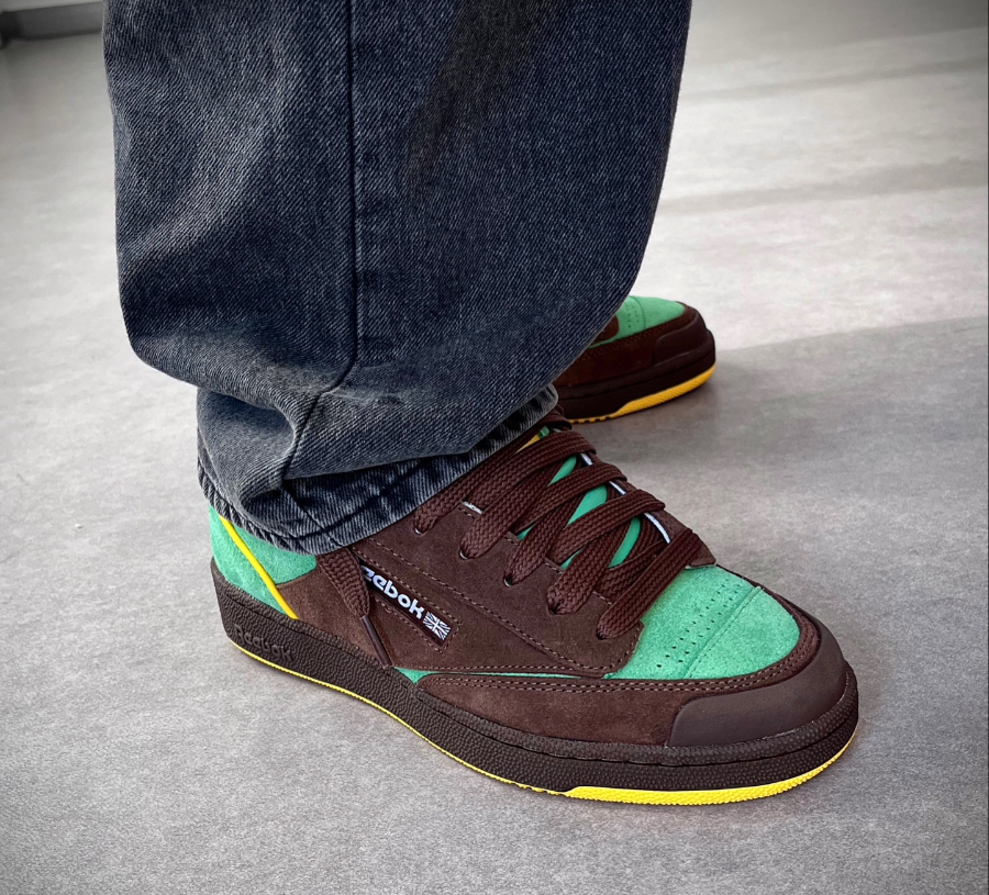 Giày Reebok Club C Bulc 'Brown Green' 100074178 - Ảnh 4