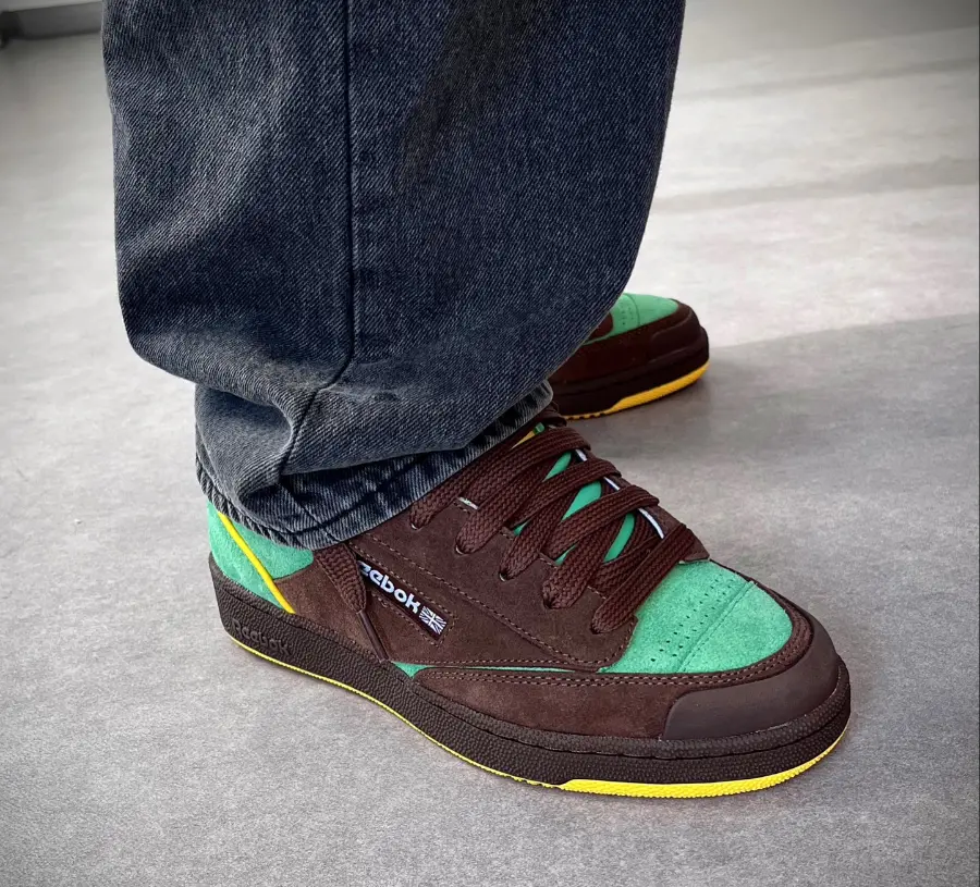 Giày Reebok Club C Bulc 'Brown Green' 100074178 - Ảnh 4