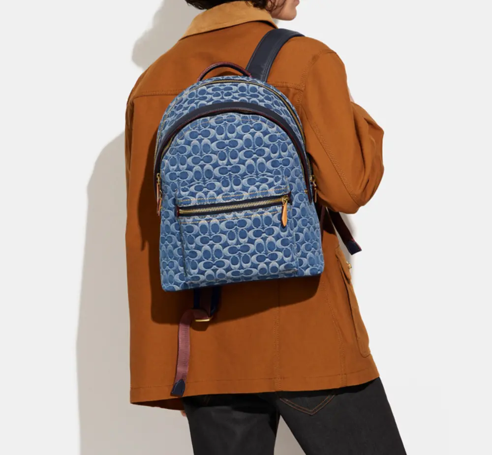 Balo Coach Charter Backpack 'Blue Denim' C9731-WAH - Ảnh 5