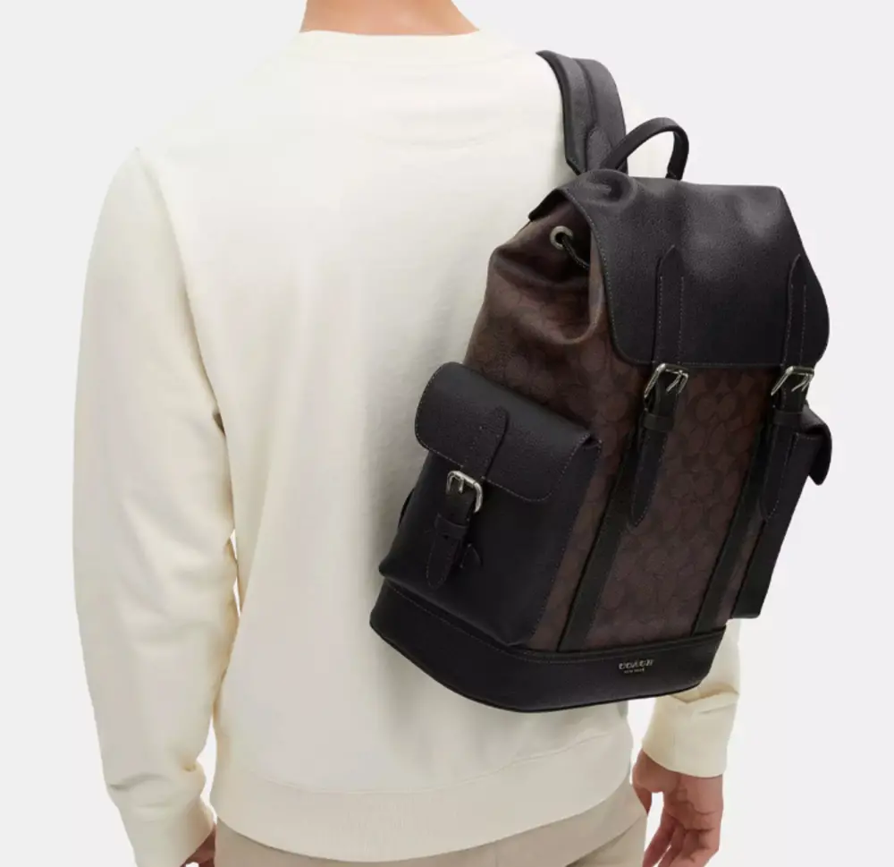 Balo Coach Hudson Backpack 30 Classic 'Black' CR388-QBAE4 - Ảnh 4