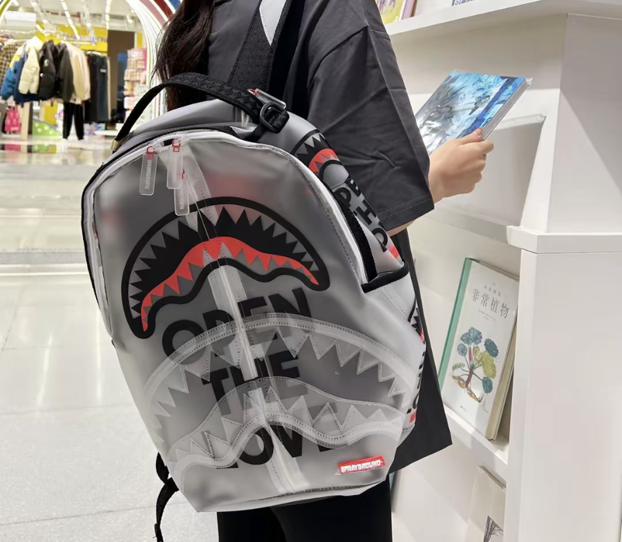 Balo Sprayground Shark Spoof Backpack 'White' W1015703 - Ảnh 4