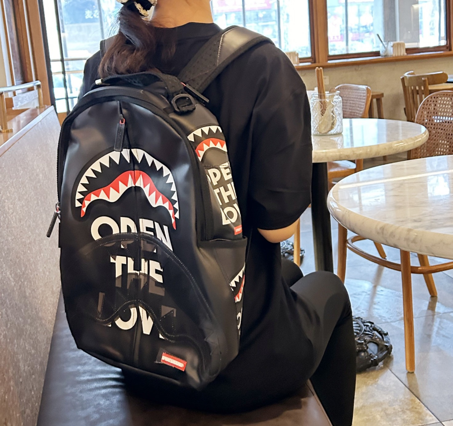 Balo Sprayground Shark Spoof 'Black' W1015702 - Ảnh 6
