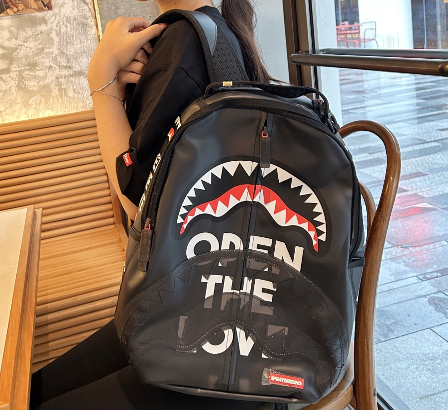 Balo Sprayground Shark Spoof 'Black' W1015702 - Ảnh 2