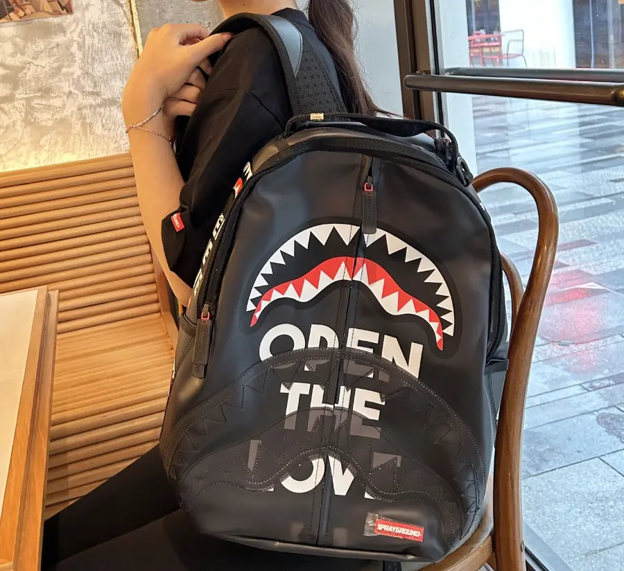 Alternative view of Balo Sprayground Shark Spoof 'Black' W1015702