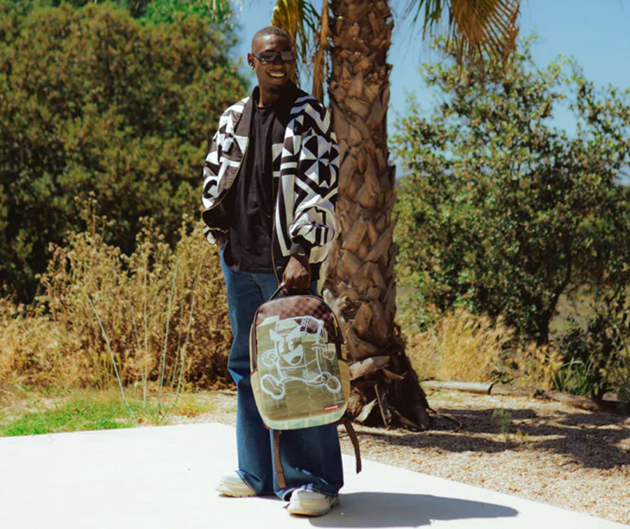 Balo Sprayground Checkerboard Cartoon US Dollars W0845811 - Ảnh 3