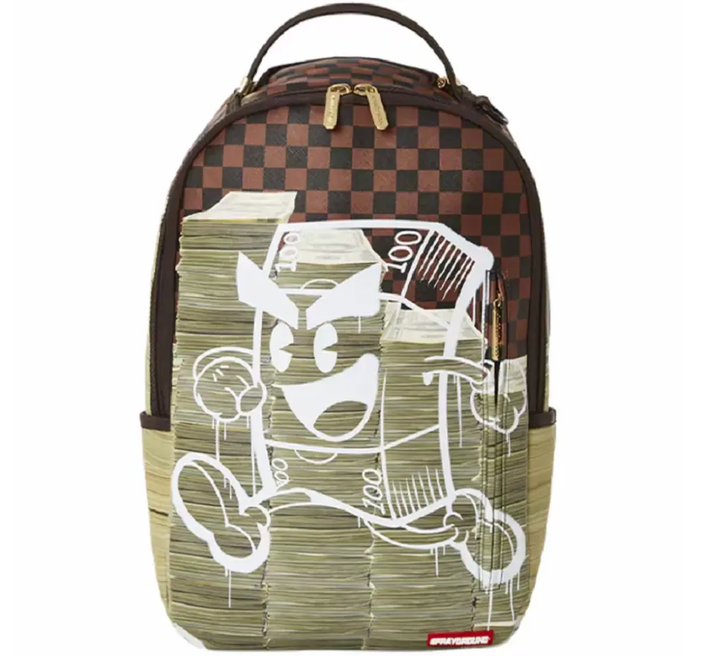 Balo Sprayground Checkerboard Cartoon US Dollars W0845811