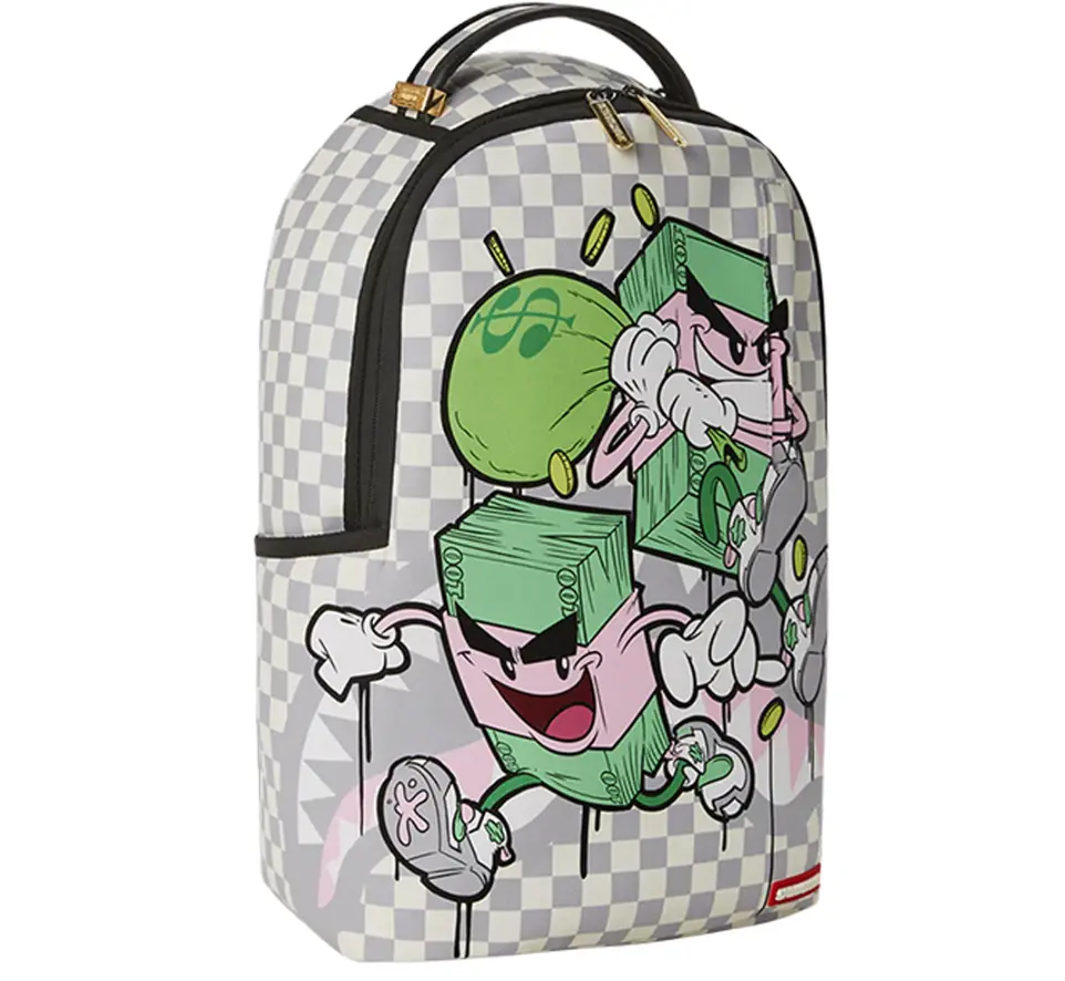 Alternative view of Balo Sprayground Checkerboard Cartoon Shark Beak W0845737