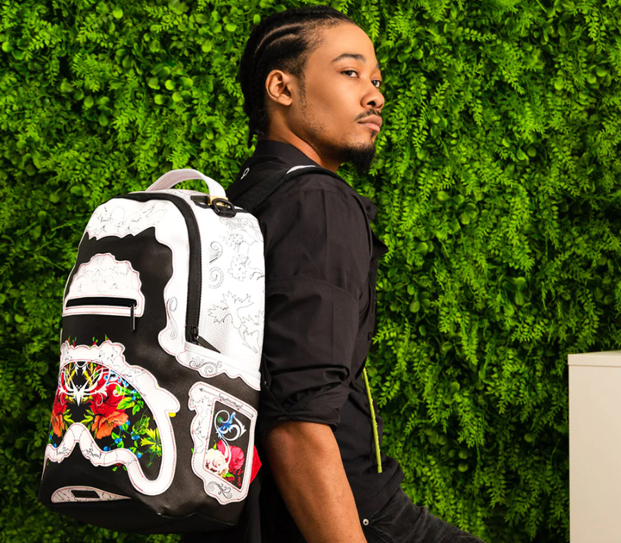 Balo Sprayground Floral Graffiti Shark 'White' W0915710 - Ảnh 3
