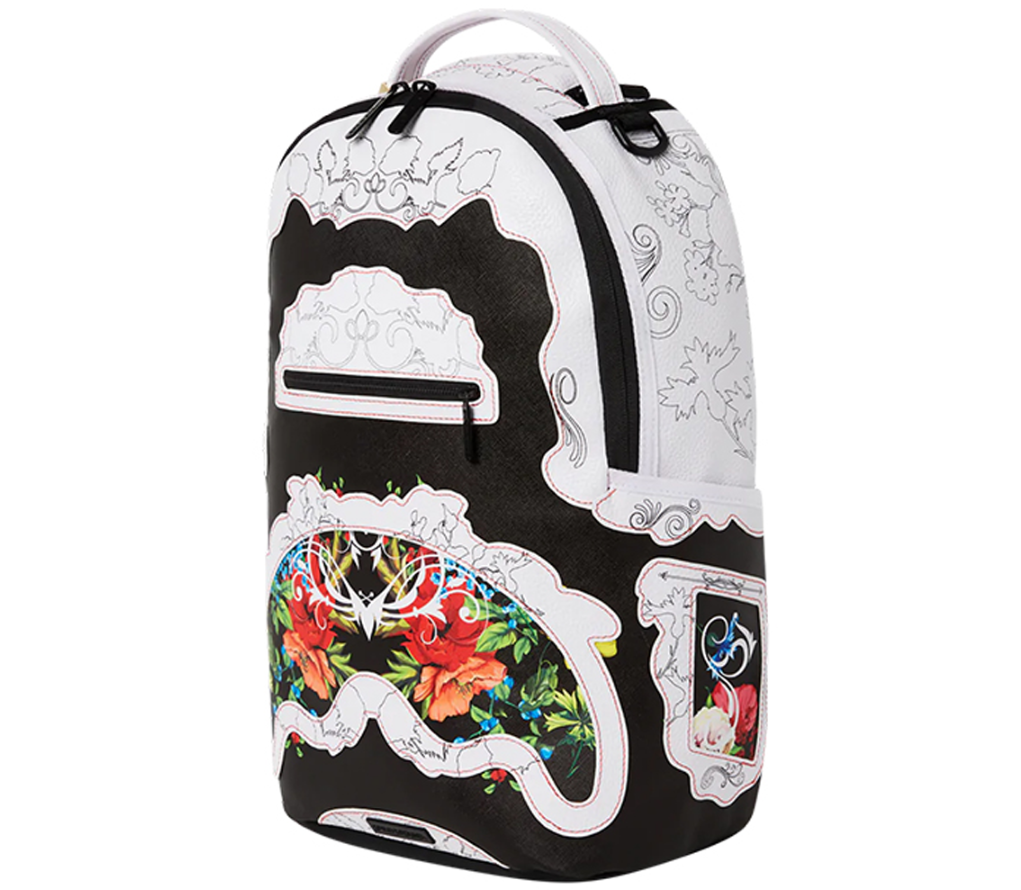 Balo Sprayground Floral Graffiti Shark 'White' W0915710 - Ảnh 4