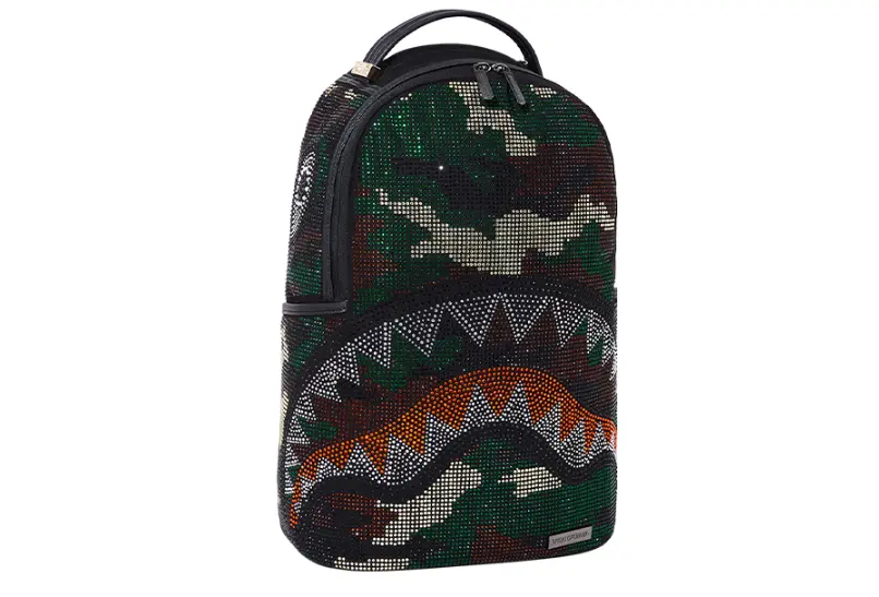 Balo Sprayground Shark Full Diamond 'Green' W0915708 - Ảnh 4