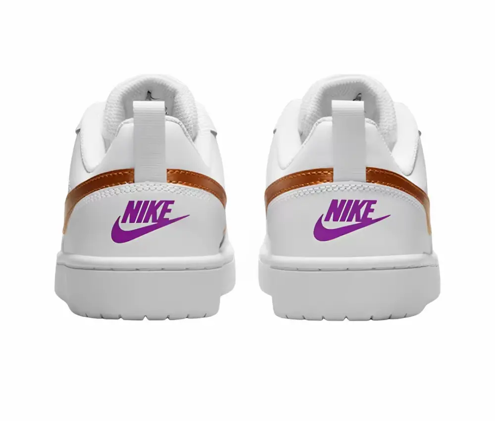 Giày Nike Court Borough Low 2 SE ‘White Metallic Copper’ DQ5979‑100 - Ảnh 5