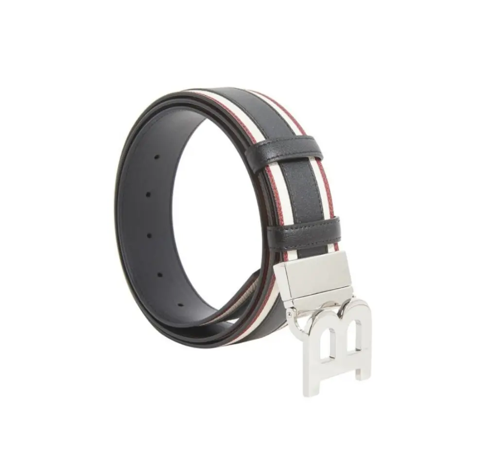 Thắt Lưng Bally Logo Buckle Belt Men's 'Black' 6239298 - Ảnh 3