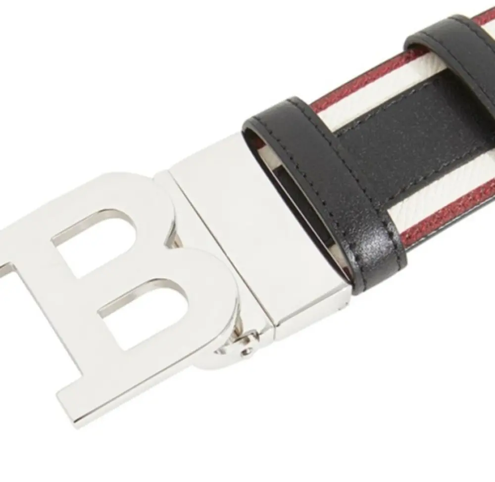 Thắt Lưng Bally Logo Buckle Belt Men's 'Black' 6239298 - Ảnh 4