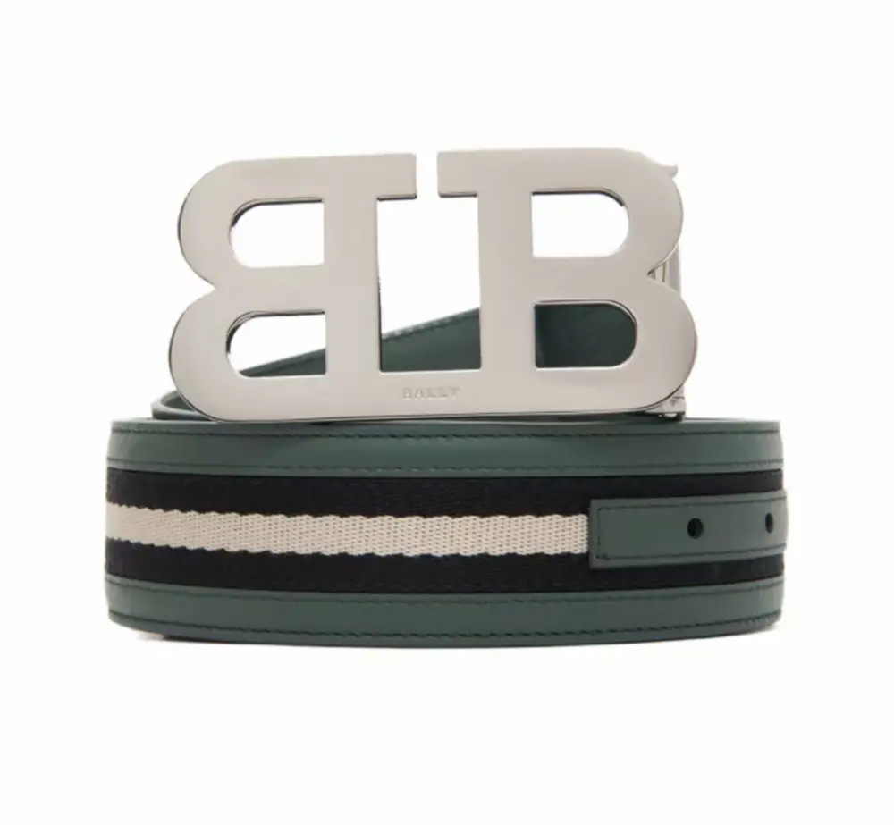 Alternative view of Thắt Lưng Bally Two-Color Design Smooth 'Green' 6303777