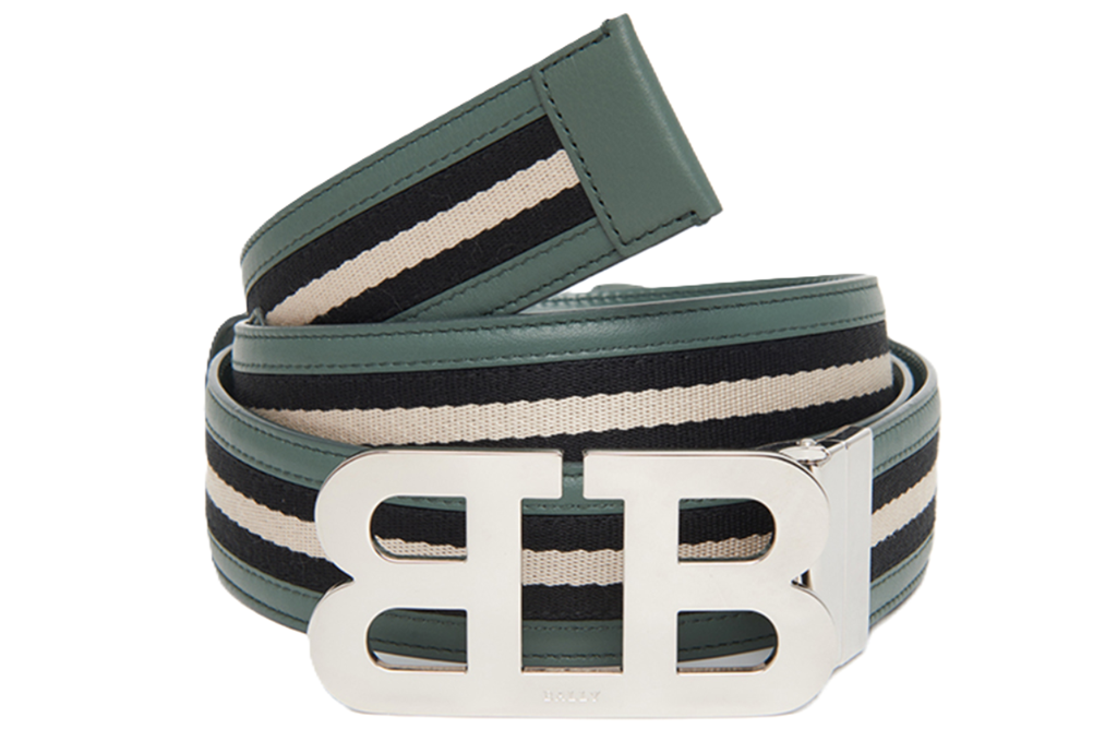Thắt Lưng Bally Two-Color Design Smooth 'Green' 6303777 - Ảnh 4