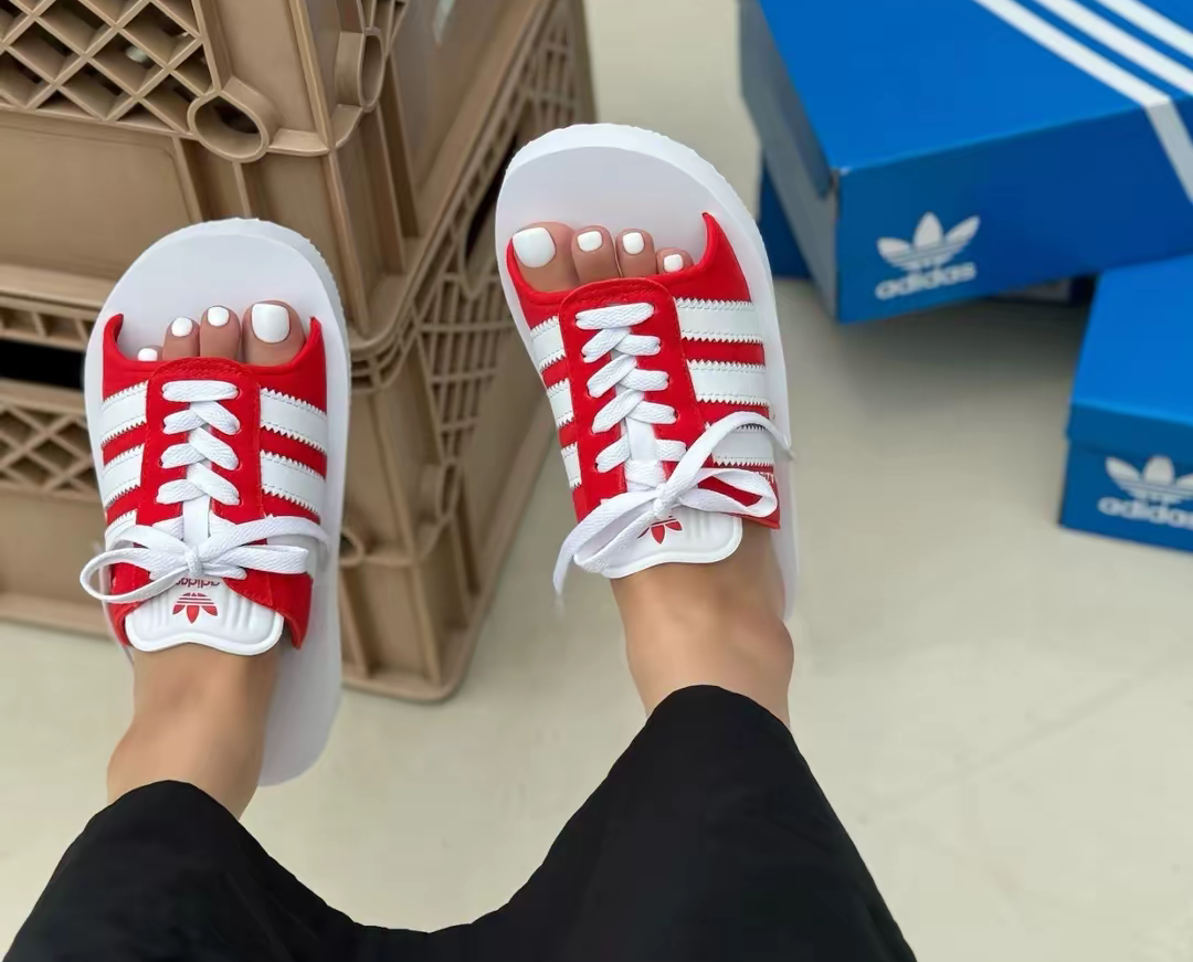 Dép Adidas Gazelle Beach Slides ‘Red’ JQ7424 - Ảnh 3