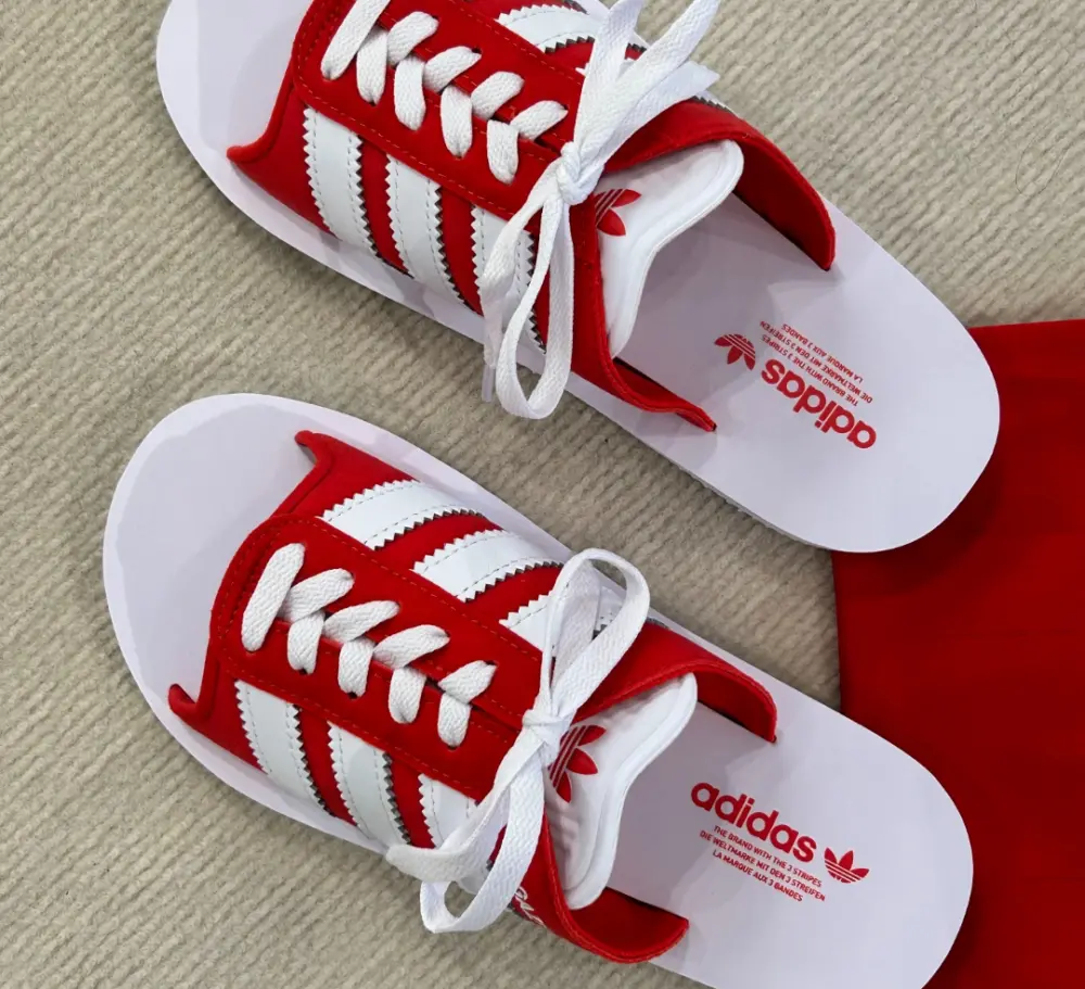 Dép Adidas Gazelle Beach Slides ‘Red’ JQ7424 - Ảnh 4