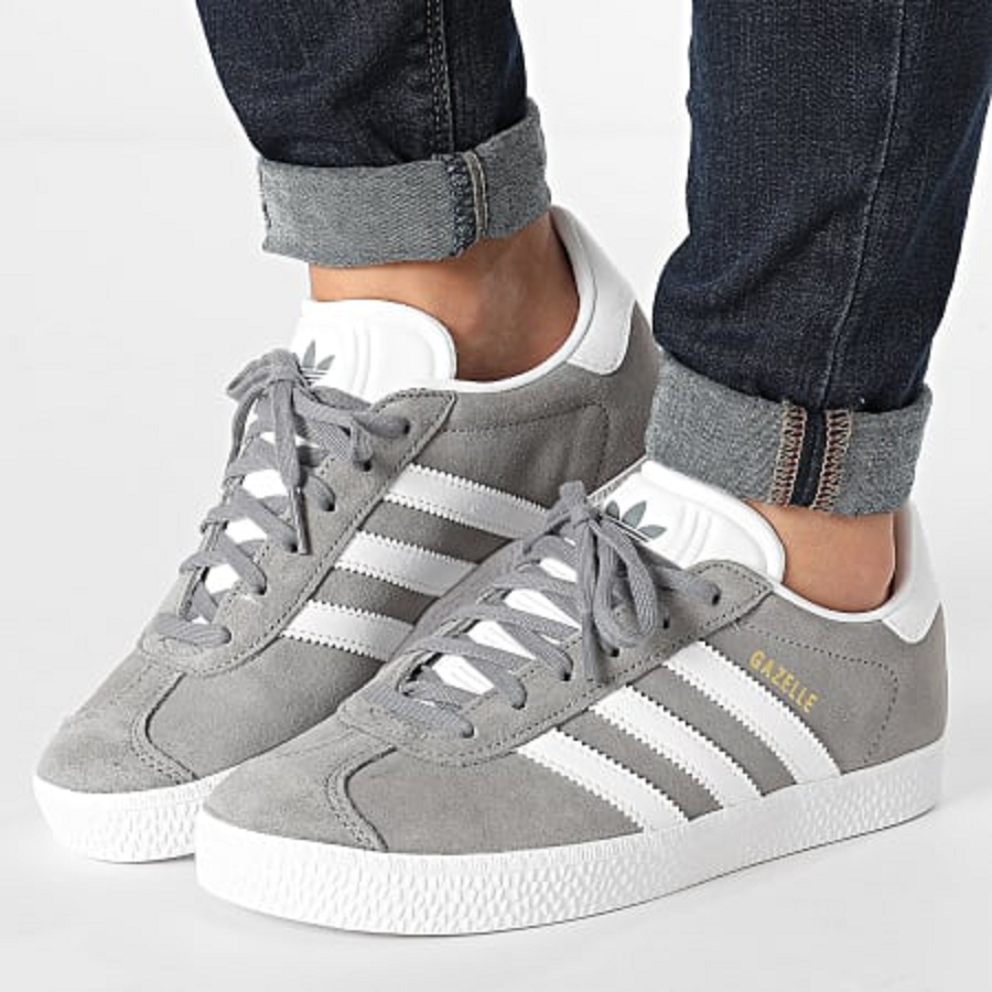 Giày Adidas Gazelle 'Grey Cloud White Gold Metallic' FW0716 - Ảnh 3