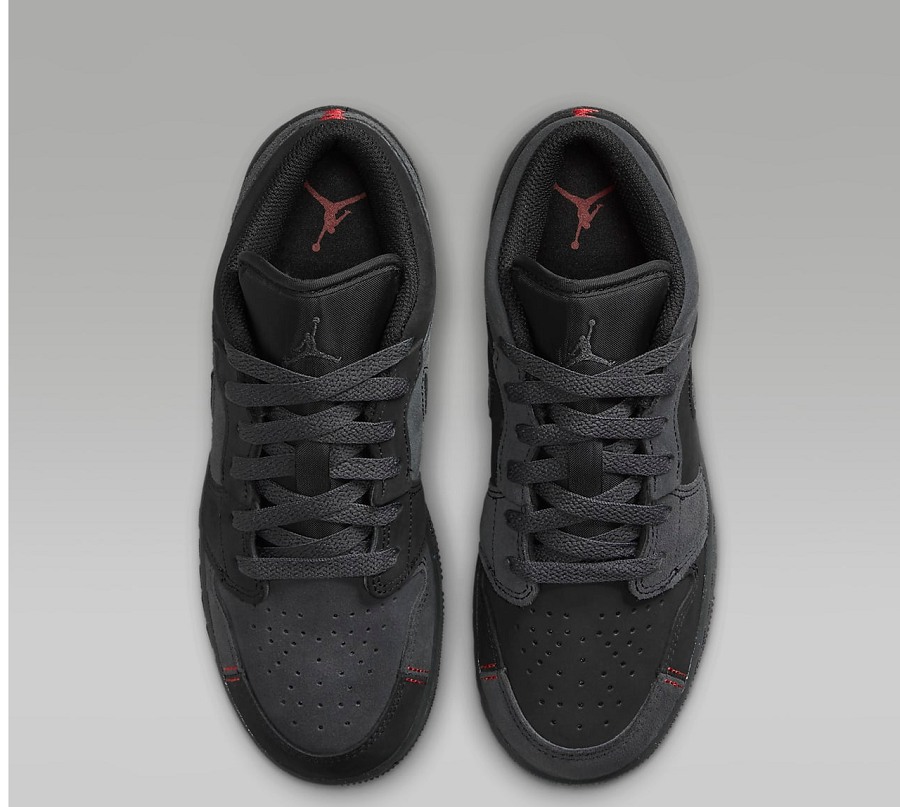 Giày Air Jordan 1 Low SE Craft GS ‘Dark Smoke Red’ FQ7757-001 - Ảnh 4