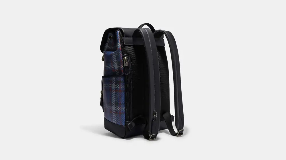 Alternative view of Balo Coach Track Plaid Stamp ‘Midnight Navy’ CH102-QBNI9