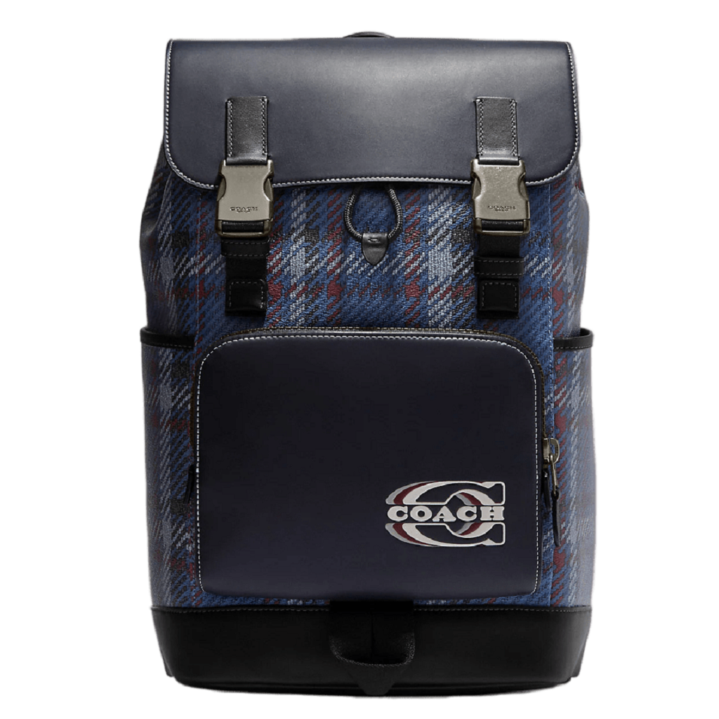 Balo Coach Track Plaid Stamp ‘Midnight Navy’ CH102-QBNI9
