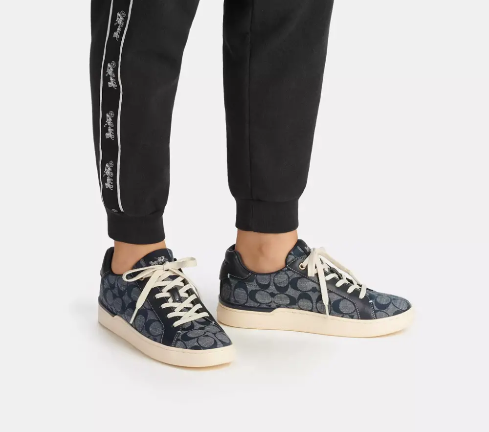 Alternative view of Giày Coach Clip Low Top Jacquard ‘Black’ CI077-BLK